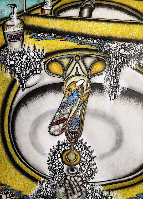 Self Portrait With Faucet by Kenny DeMartines