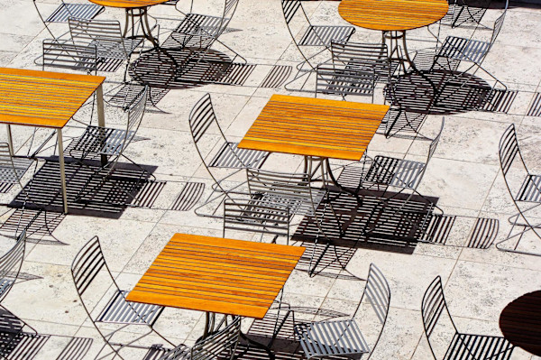 Chairs, tables and shadows by Jay Binkly, Image 1.