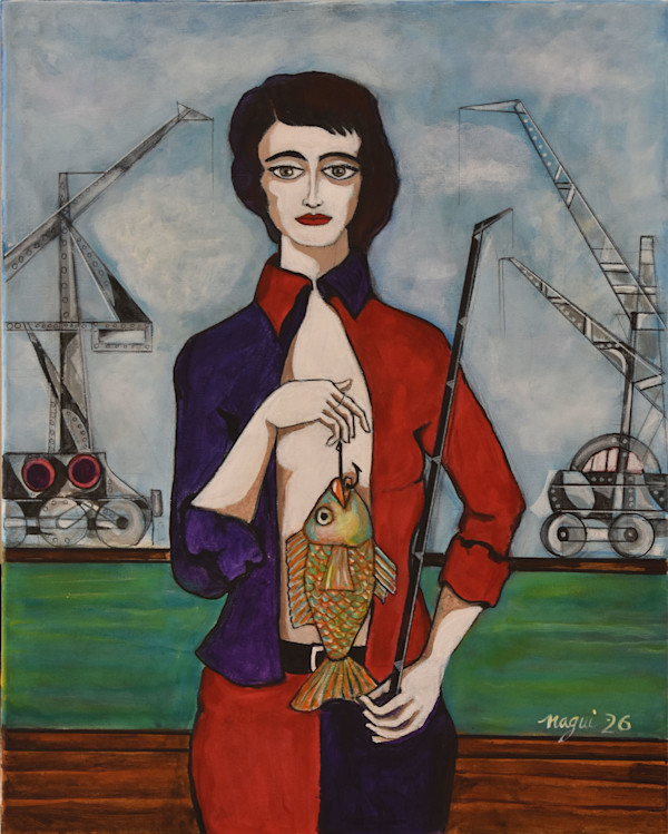 Fishing in toxic water by Nagui Achamallah