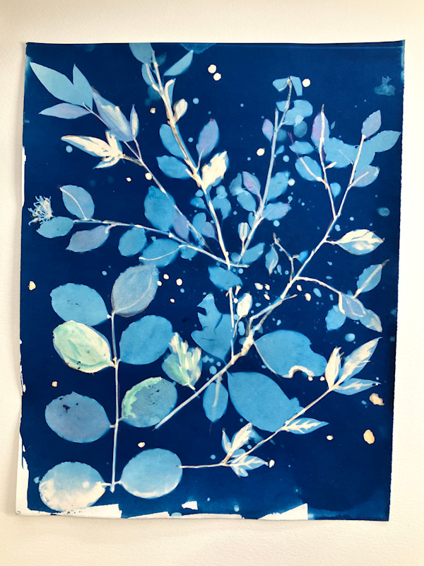 Blues with Splatters by Rhonda Burton