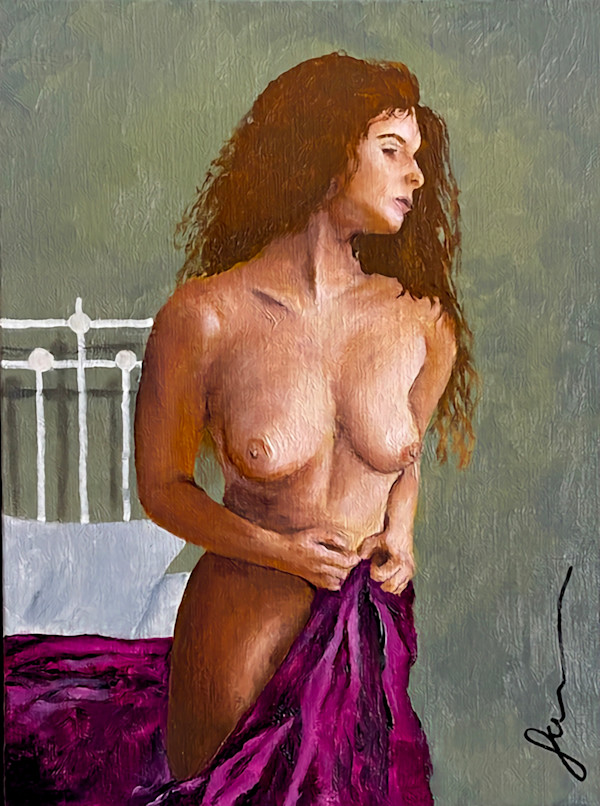 Nude Next to Bed by Laurence Barbera