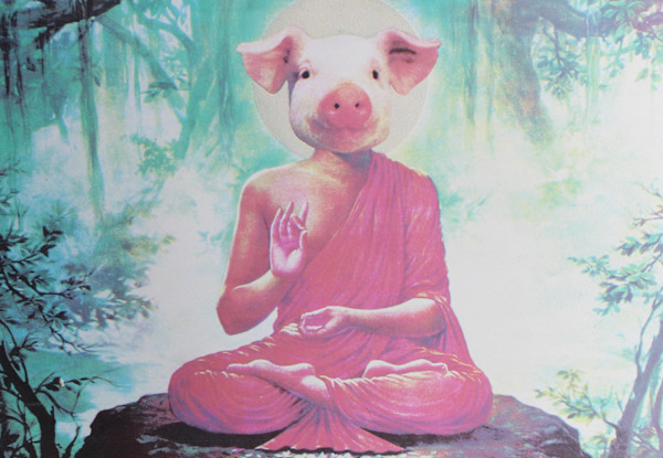 Buddha Pig by Karen Fiorito