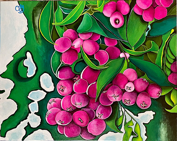 “When nothing else was ours (this was ours)” (Lilly pillies) by Olivia Goldschlager