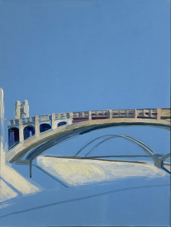 Blue (Fourth Street Bridge with Sixth Street Viaduct) by Jackie Goldberg