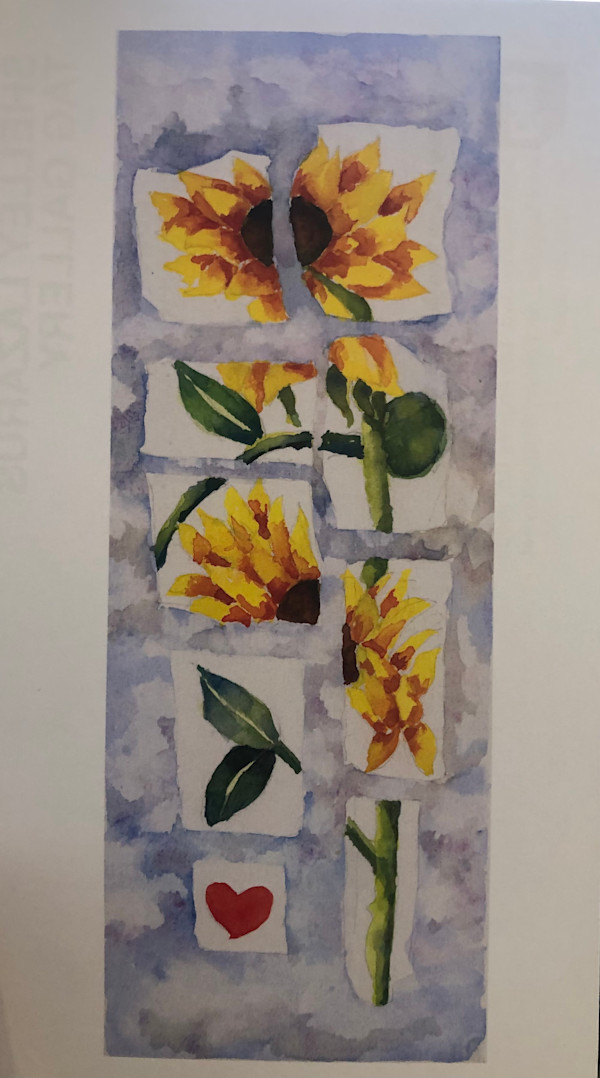 Clouds Got in the Way - Sunflower by Shelley Lazarus