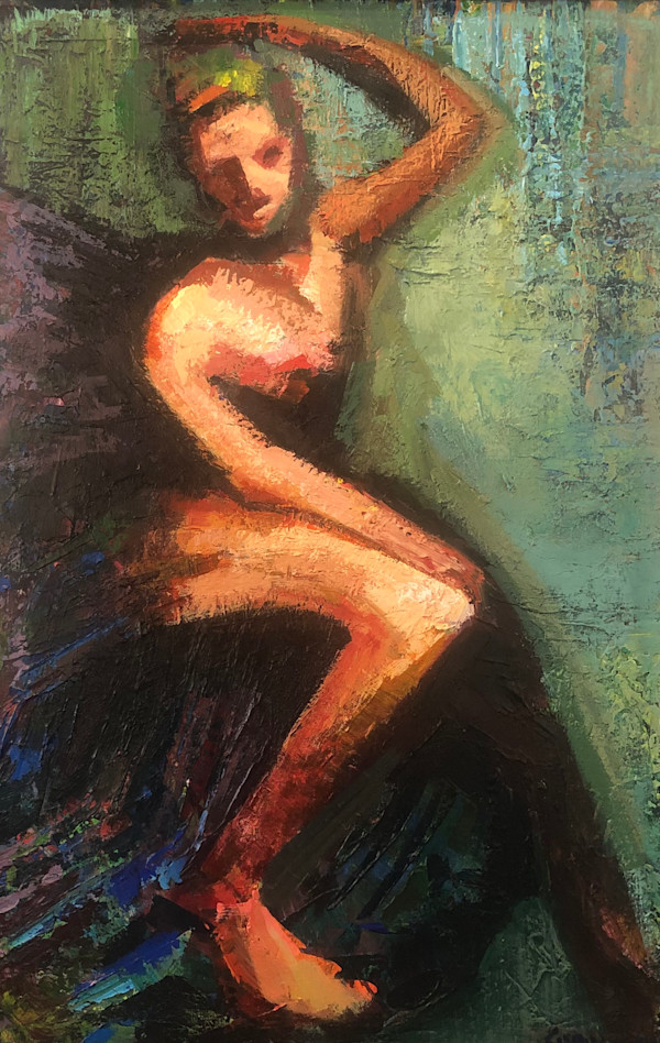 Seated Pose of a Lady by Shant Beudjekian