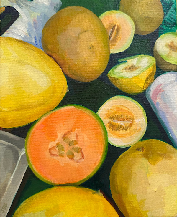 Farmers Market (Melons) by Jackie Goldberg, Image 1.