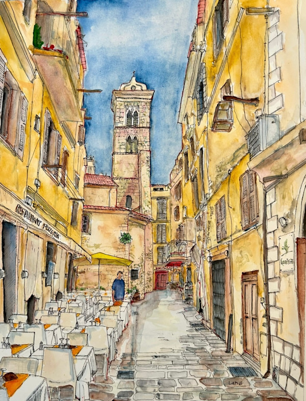 Next to the Citadel wall, Bonifacio, Corsica by David Lang