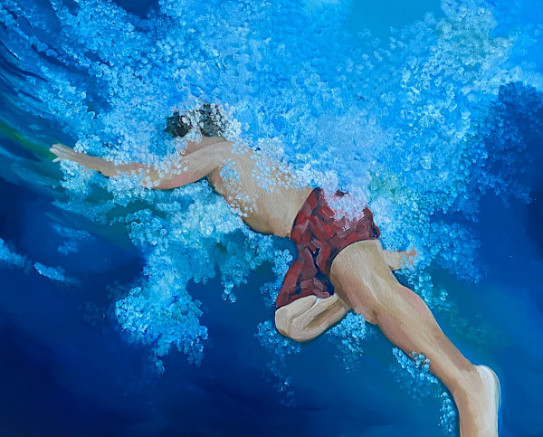 Boy Jumping in Water by Kathryn Pitt