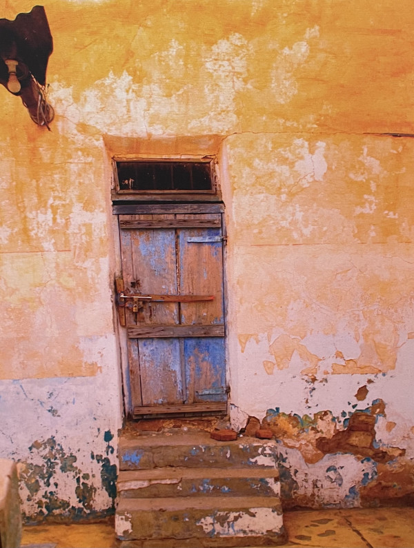 Faded Blue Door Yemen by Karen Safer