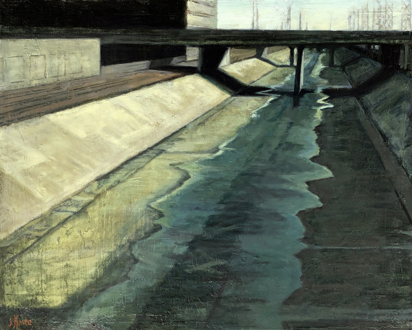 LA River Painting 64 "Urban River Blues" by John Kosta