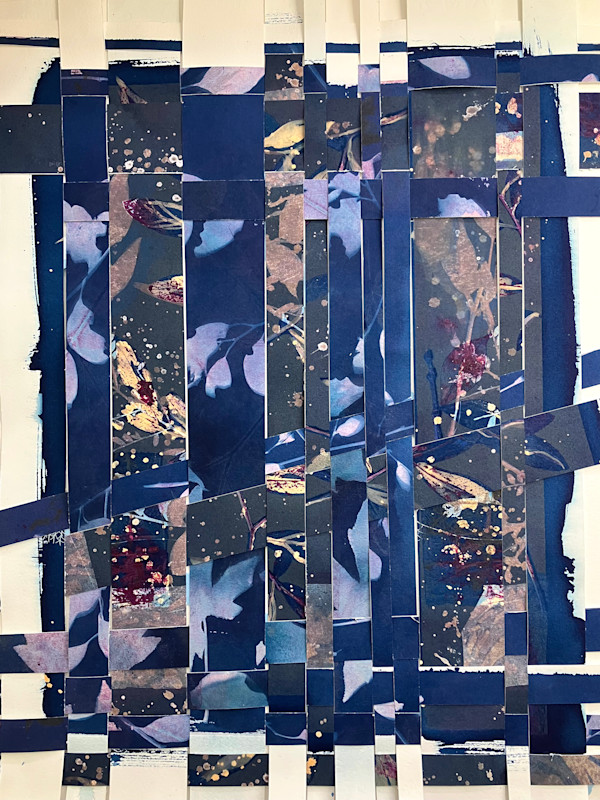 Large Blue Weave by Rhonda Burton