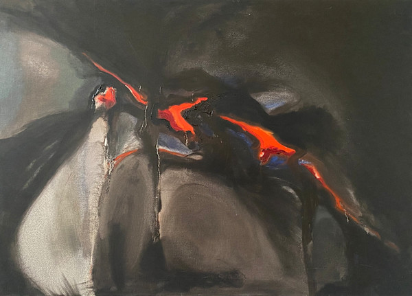 SCWCA Fire Volcanic Lava 1 Mt. Etna, Sicily by Deborah Lanino by Southern California Women's Caucus for Art SCWCA, Image 1.