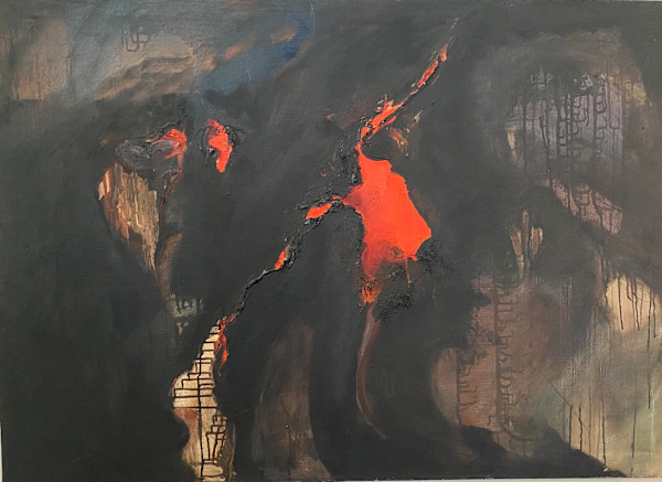SCWCA Fire Volcanic Lava II Mt. Etna, Sicily by Deborah Lanino by Southern California Women's Caucus for Art SCWCA, Image 1.