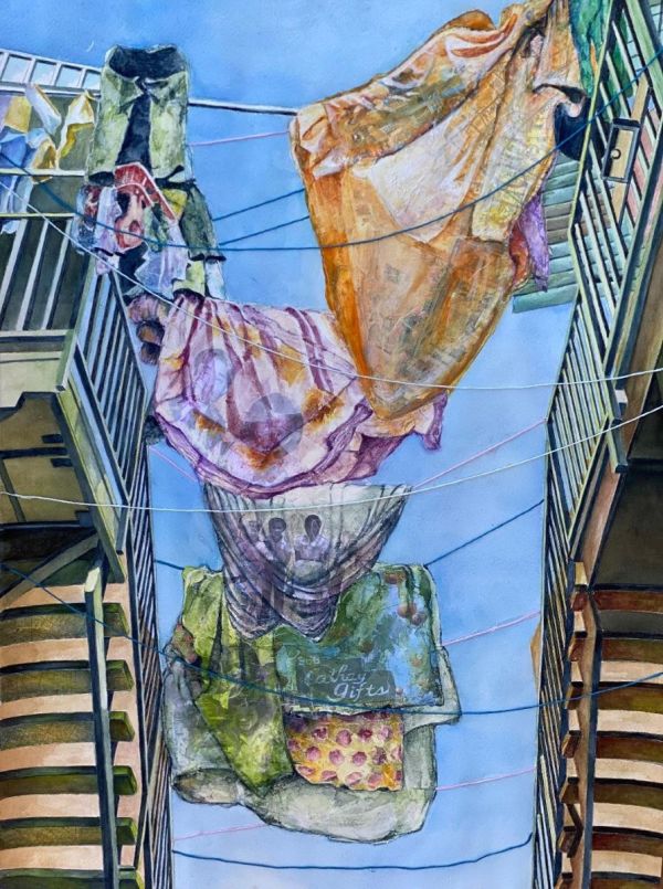 Laundry day in Chinatown by Dorothy Lee