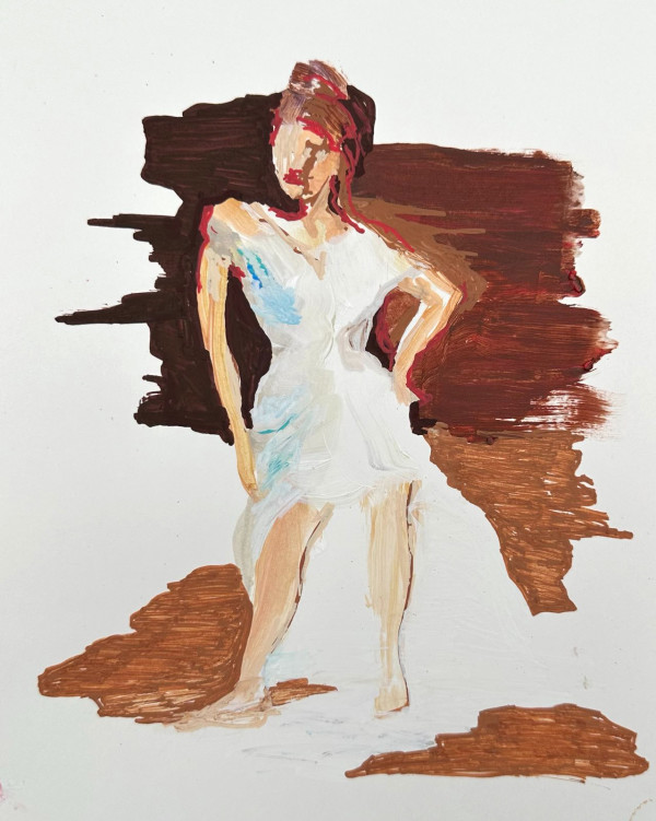Sandstone, White Dress by Lorna Herf