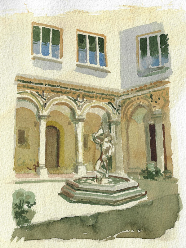 Museum Courtyard, Palermo by Ernie Marjoram