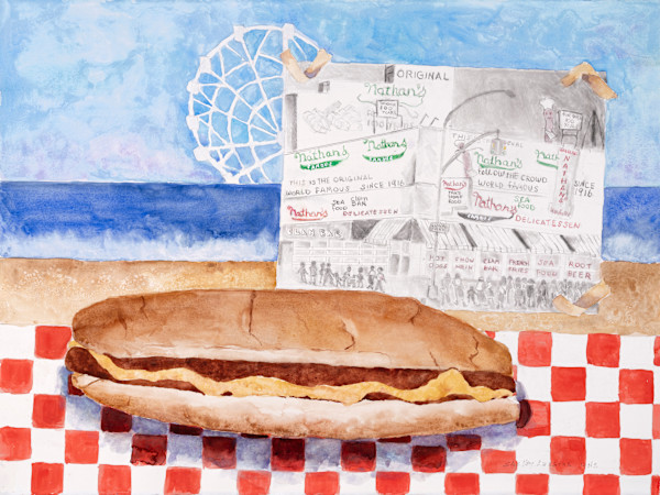 Nathan's Hot Dog by Shelley Lazarus, Image 1.