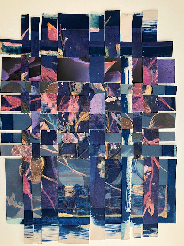 Pink Blue Weave by Rhonda Burton