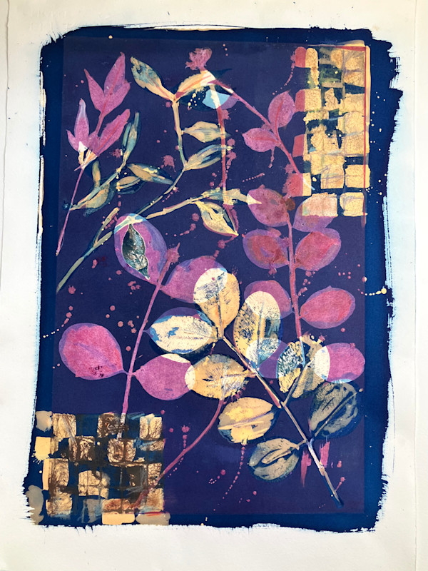 Pink Yellow and Blue by Rhonda Burton
