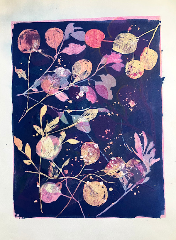 Pink Yellow and Blue 3 by Rhonda Burton