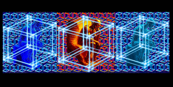 "The RGB Code of Thought" From the series Qubit — The Thinker by Tatiana Grudinina, Image 1.