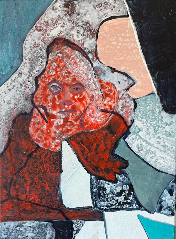 Portrait (scarlet) by Shirley Asano Guldimann