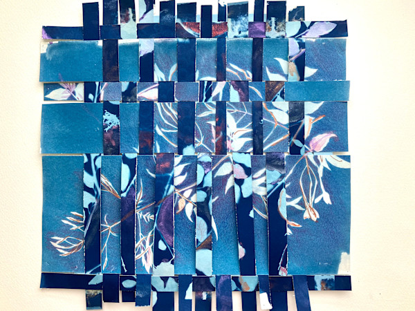 Small Blue Weave by Rhonda Burton