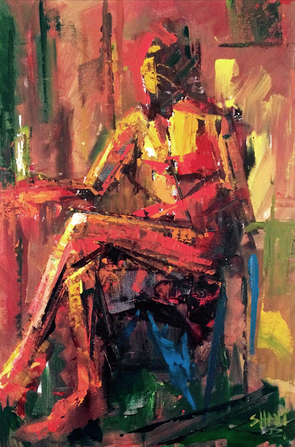 Seated Pose of a Lady by Shant Beudjekian
