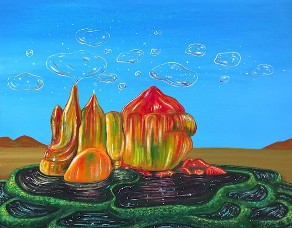 #bubbles coming out of #flygeyser by Megan Castellon
