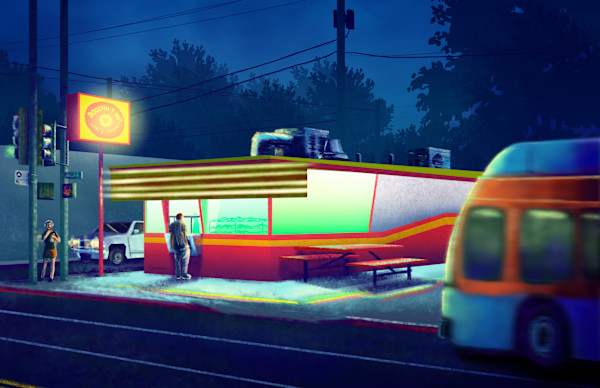 Donut Hut in Burbank by Gevork Sherbetchyan