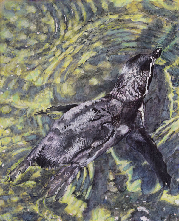 Swimming Penguin I by Lynette K. Henderson