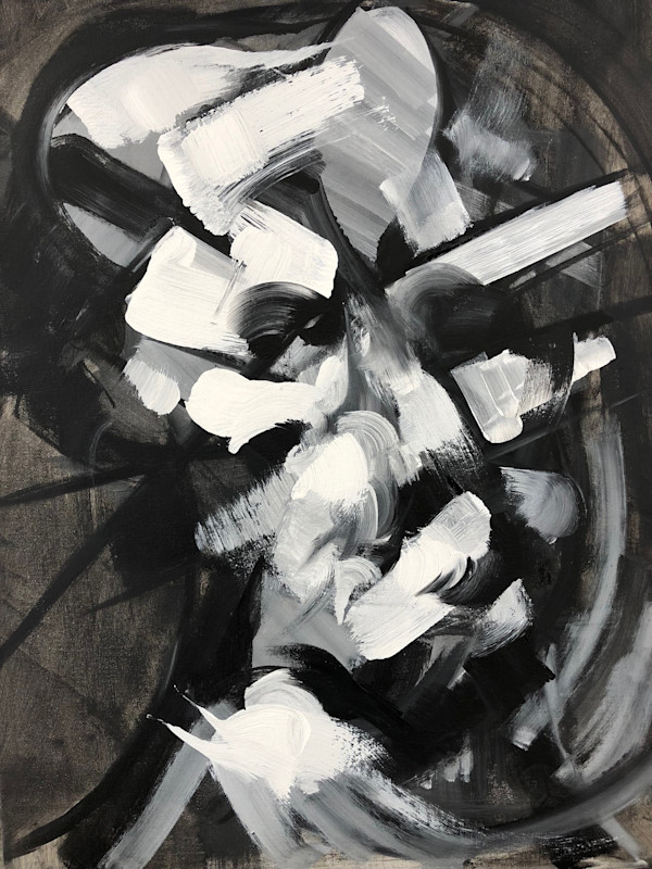 Abstract expressionism self portrait by Shant Beudjekian