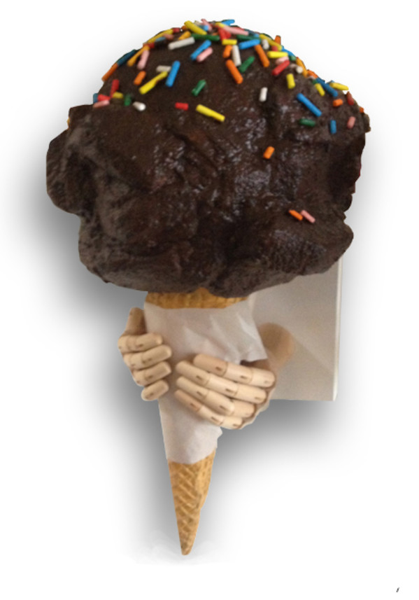 chocolate ice cream cone w/sprinkles by Gary Polonsky