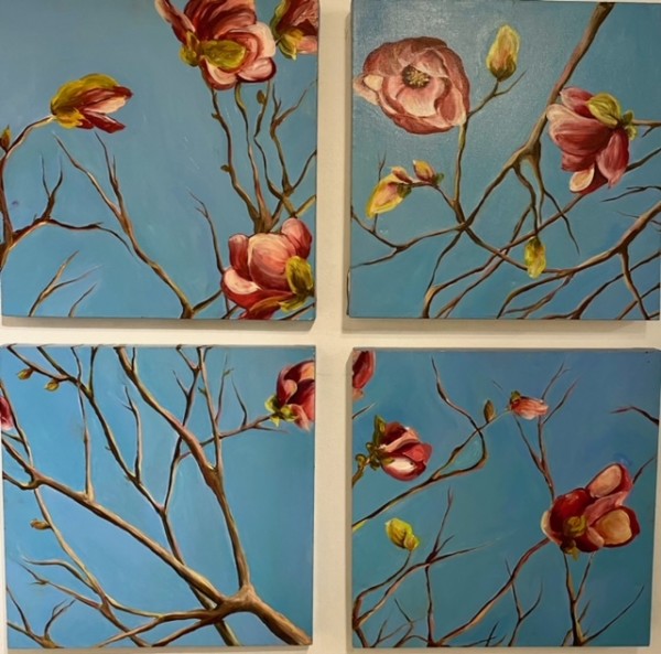 MAGNOLIAS IN FOUR SQUARES by Kathleen Losey