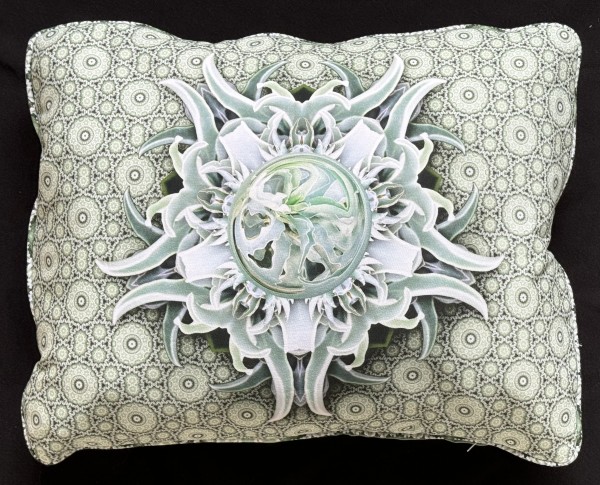 Five-Pointed Sage Leaf Pillow 2 by Karen Hochman Brown