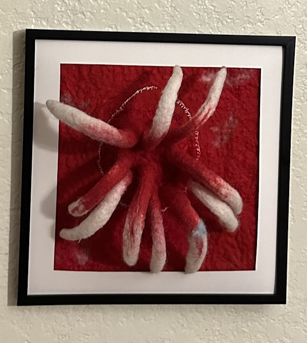 The Red Creature from planet Drion by Marianna Baker