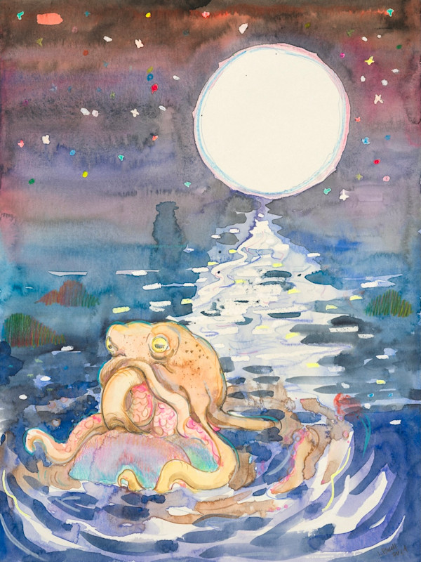 Night Octo Study by Laura Ball
