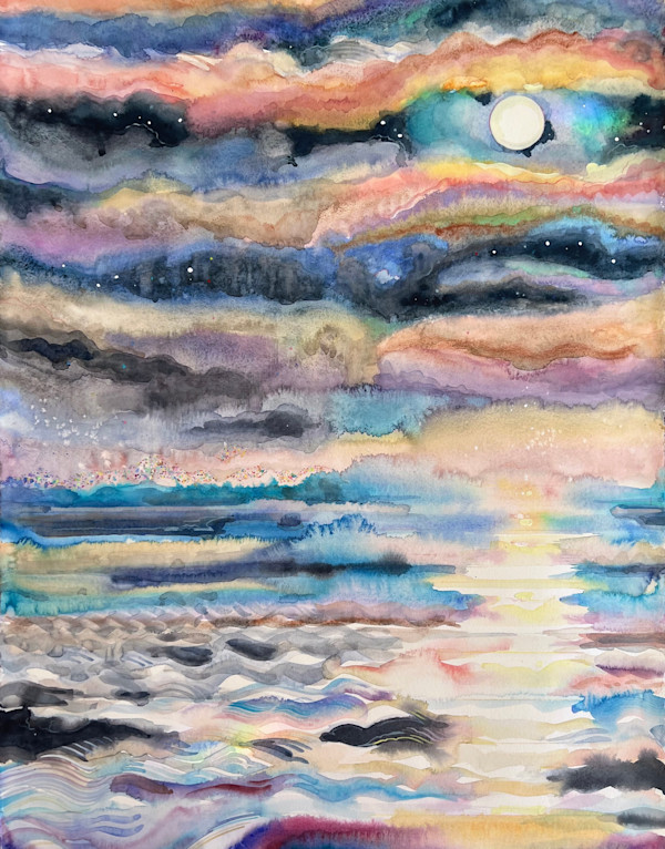 Night Swimming 2 by Laura Ball