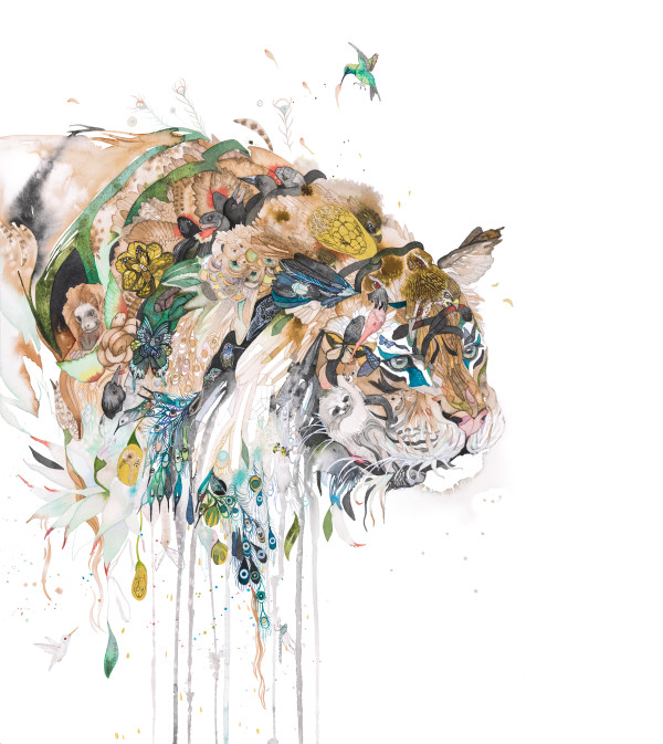 Portrait of a Tiger Creature (Bengal,EN) by Laura Ball
