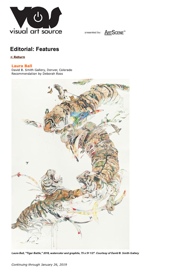 Review for 2019 solo show "Chimera" by Deborah Ross for VAS by Laura Ball, Image 1.