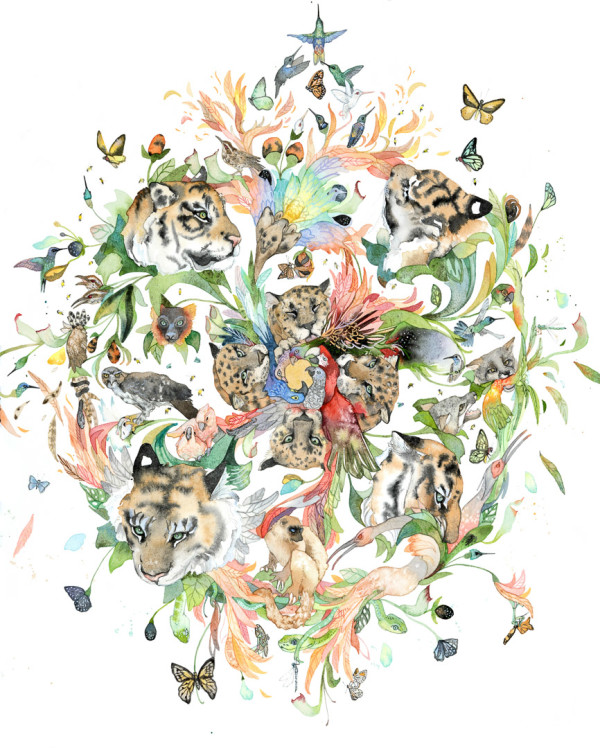 Wild Flower Mandala by Laura Ball