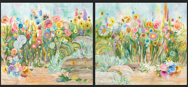 Wildflowers (Diptych) by Laura Ball