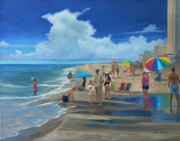 Sunny  Day at the Beach by Pat Wattam