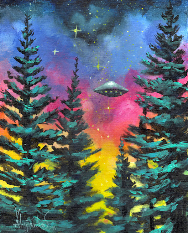 Colorful Night Sky UFO by Alejandro Sarmiento, Image 1.