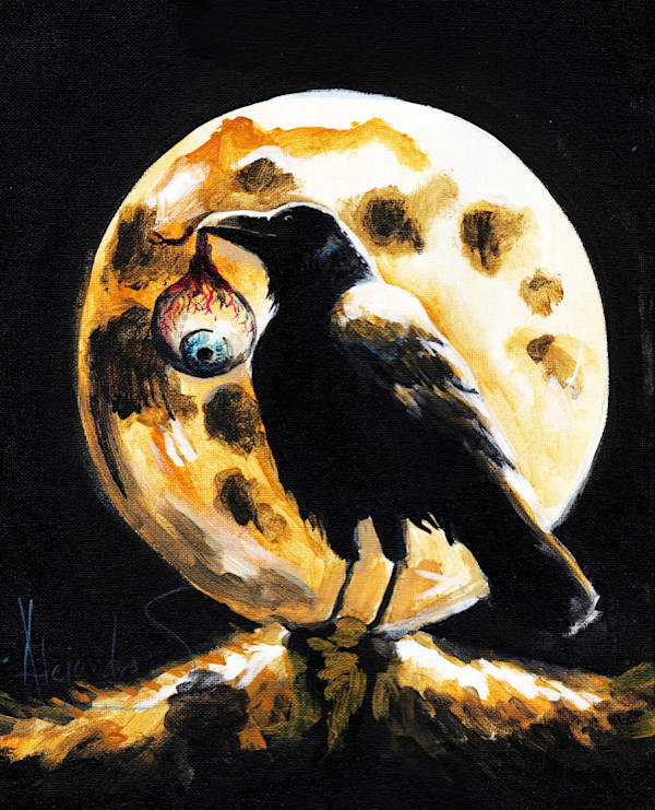 Crow and Full Moon by Alejandro Sarmiento, Image 1.