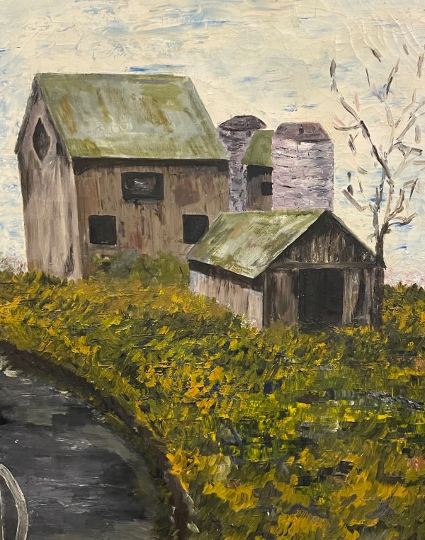 Barn With Silos by Angelo DeFilippo