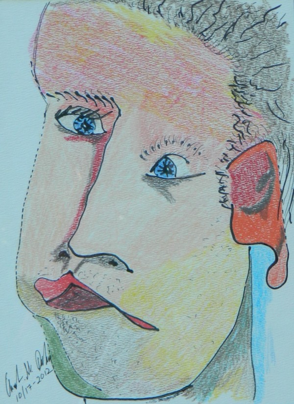 Portrait With Orange Ear ** by Angelo DeFilippo