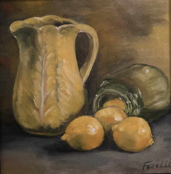 Antique Pitcher with Lemons by Fran Failla