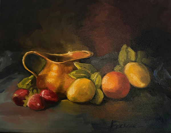 Still Life with Copper and Fruit by Fran Failla, Image 1.